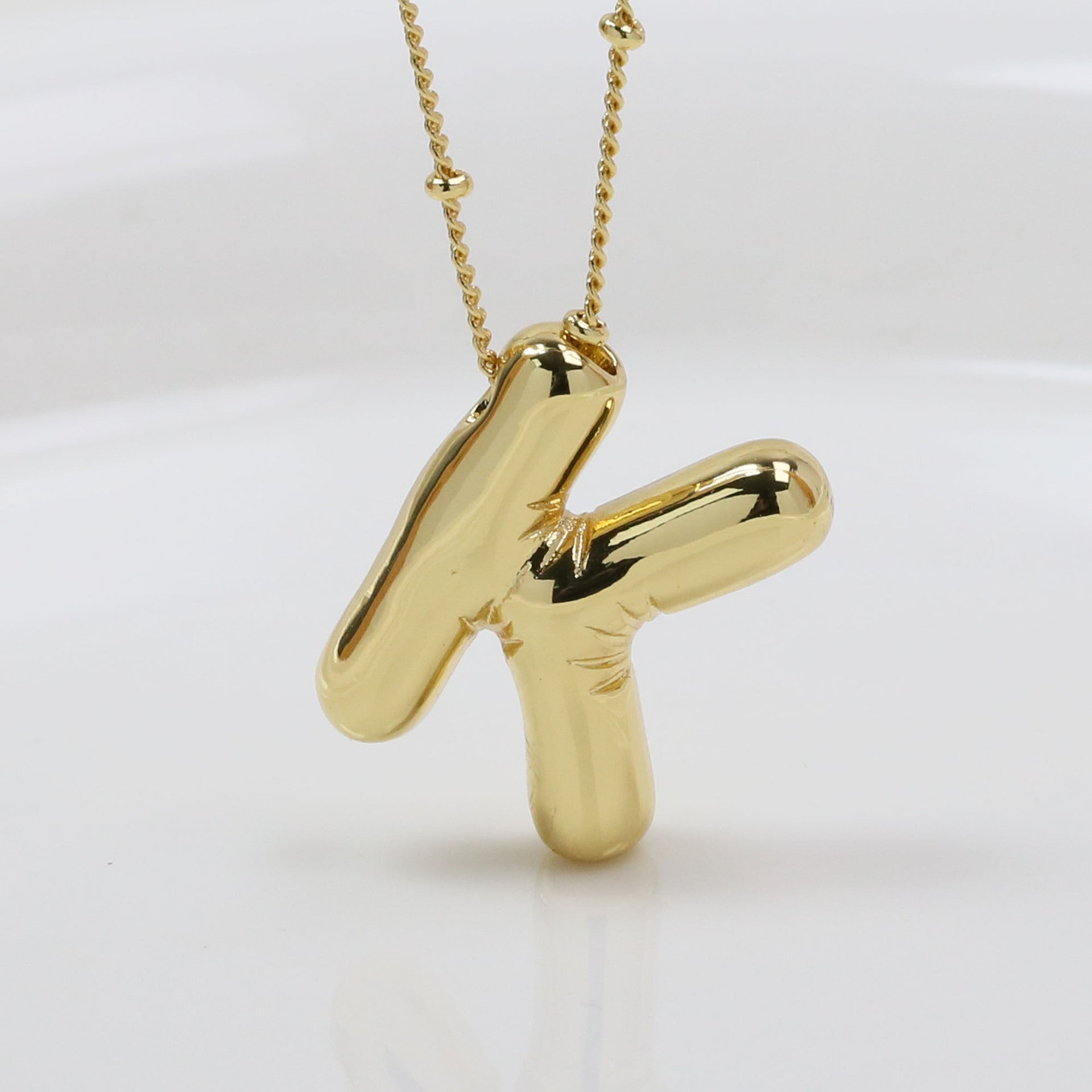 Aberdeen Bubble Initial Necklace - K (Necklace) [16GEFOKR]