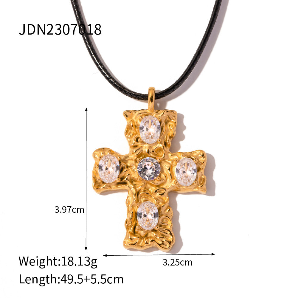 Baylei Zircon Cross Necklace - Cross Style 6 [5BLIW9TH]