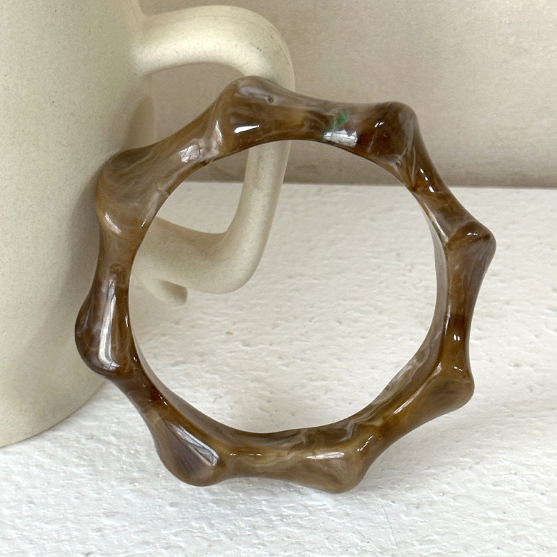 Mazikeen Colorful Resin Bangle - Forest Echo [OALKVFNV]