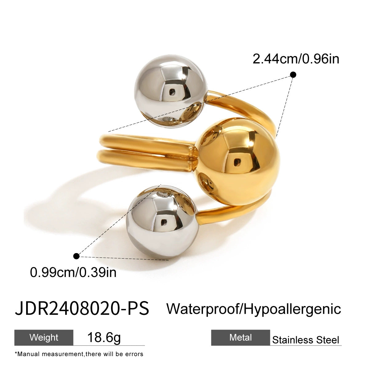 Janely Chunky Colorblock Rings - JDR2408020-PS [HNTM4524]