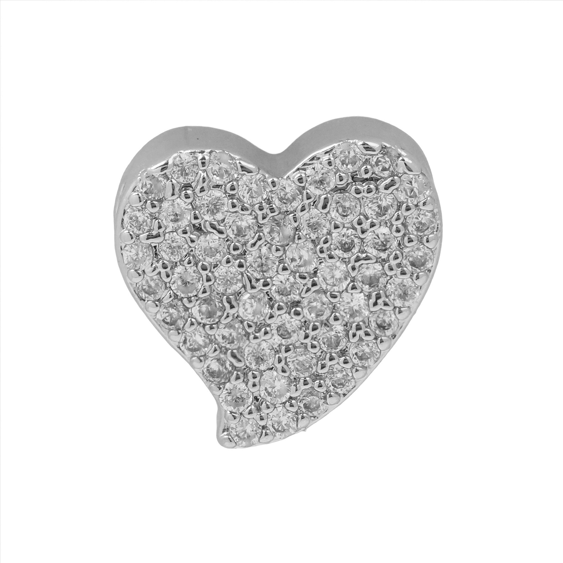 Abella Dainty Initial Jewelry - Silver Heart Pendant [C5X17EH1]