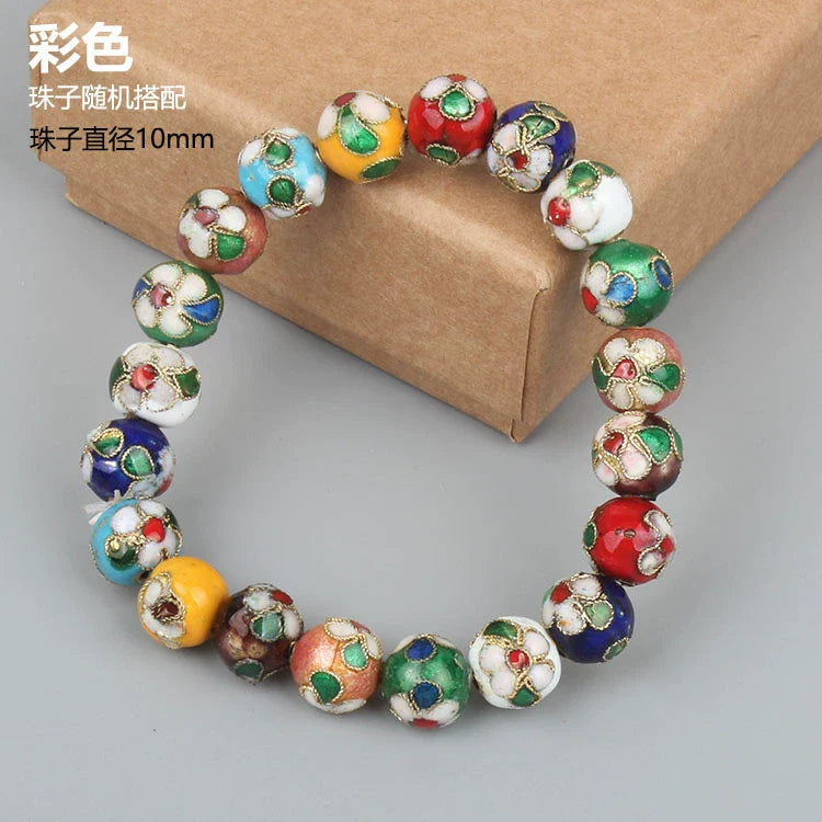 Azuri Enamel Filigree Bracelet - Multicolor 1cm (20 beads)