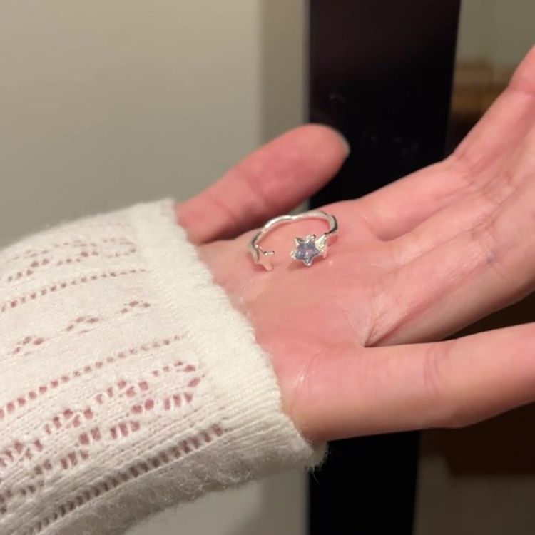 Bellamy Celestial Open Ring - Blue Star Open Ring