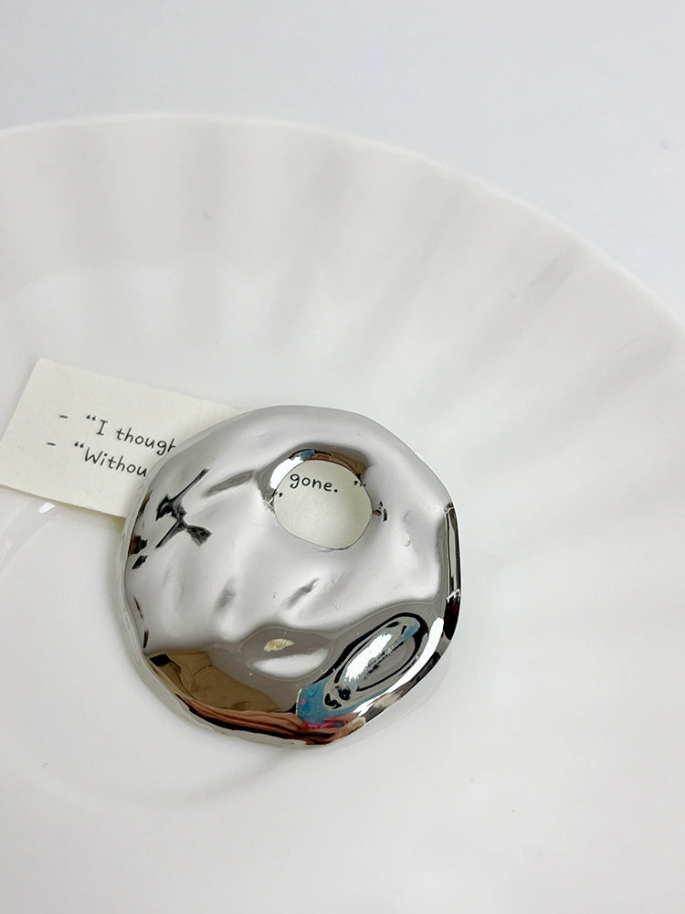 Amelya Water Ripple Brooch - Silver [42OCQTPA]