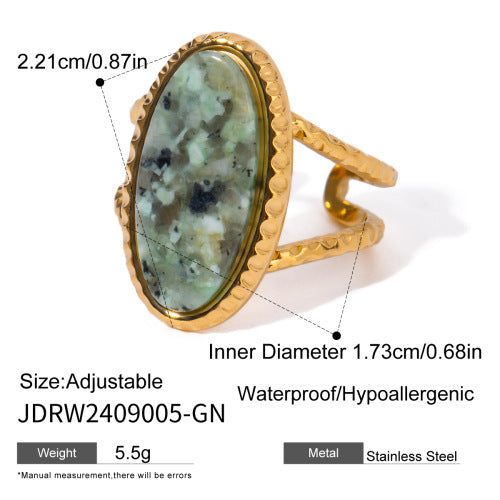 Kaislee Turquoise Statement Ring - Green Geometric [MPFDQATD]