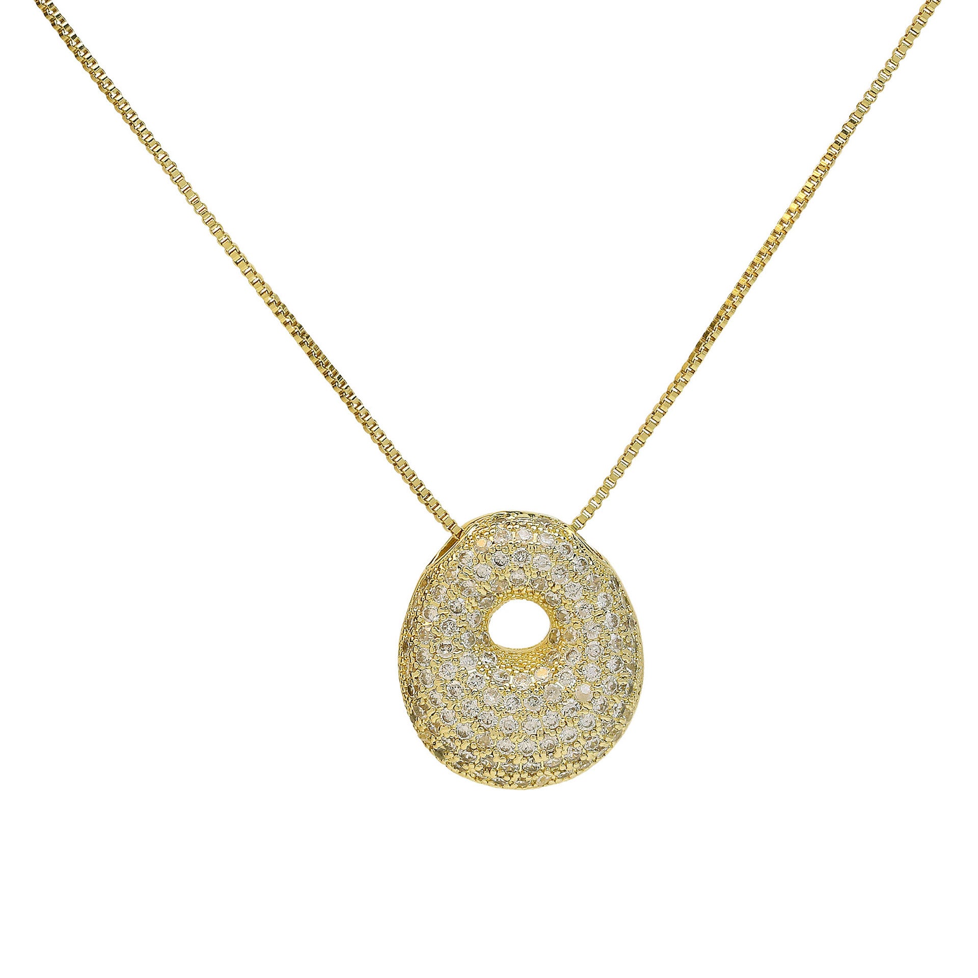 Zaidee Bubble Initial Necklace - Initial O [0BG7CNXW]