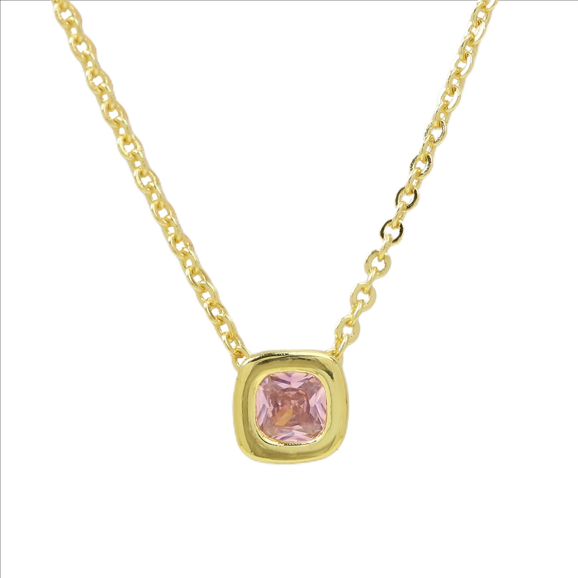 Roslyn Geometric Birthstone Necklace - October Birthstone Necklace [69AT59XJ]