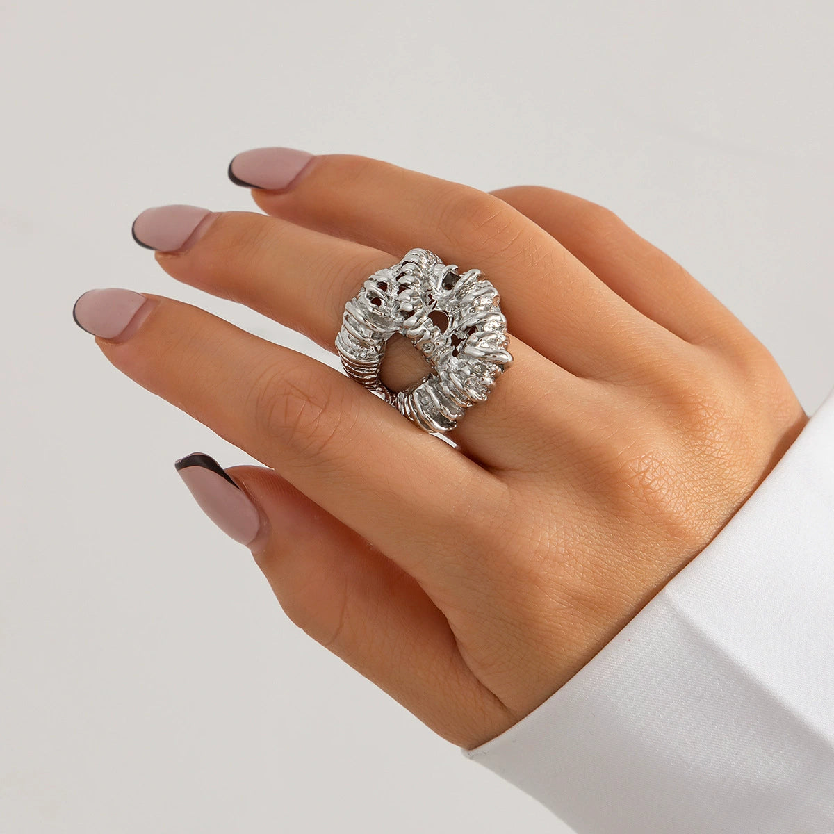 Thelma Modern Bloom Ring - 05 Silver-Tone [3QY1E03W]