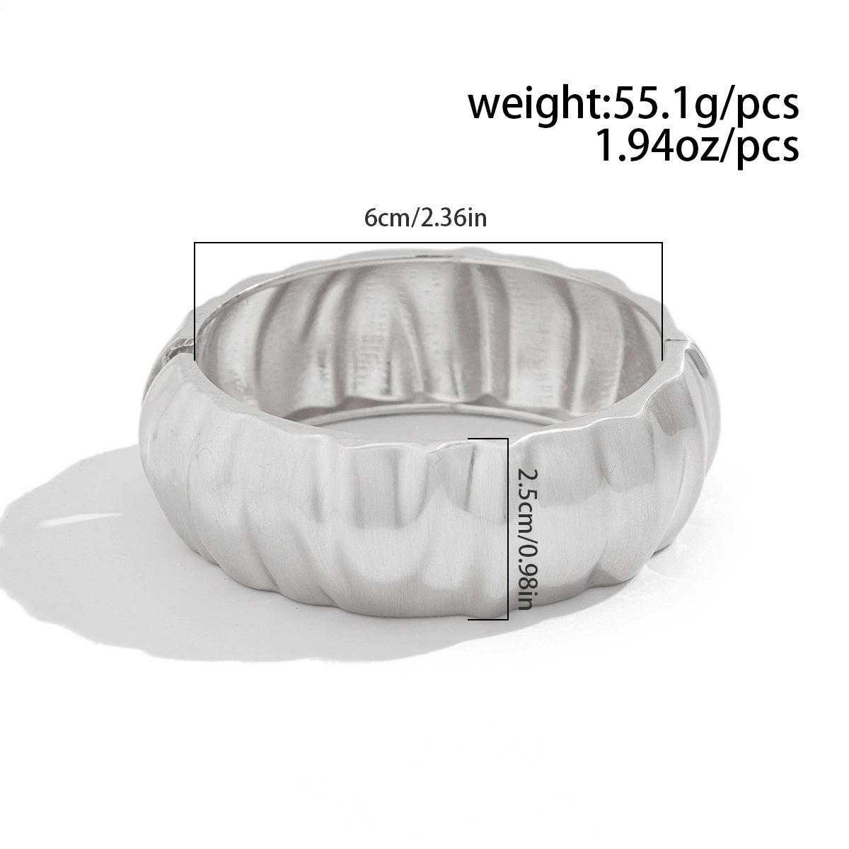 Ashtynn Modern Matte Jewelry - 03 Bracelet Brushed Silver [UONKZEHG]