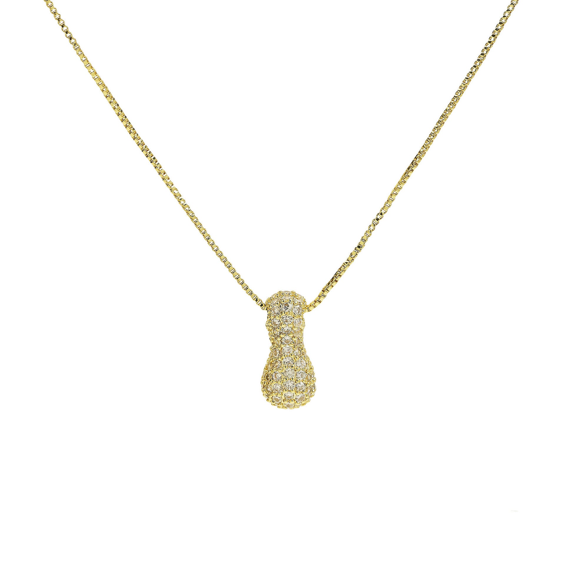 Francis Bubble Initial Necklace - Gold Necklace I [CSKRM5N3]