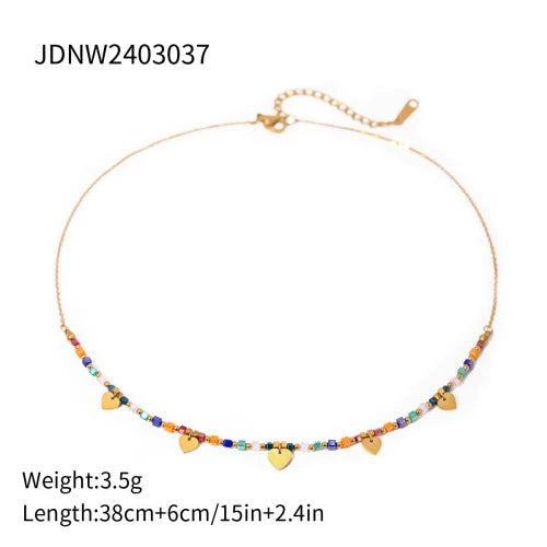 Everlie Bohemian Clavicle Necklace - JDNW2403037 [1VRO2FF5]