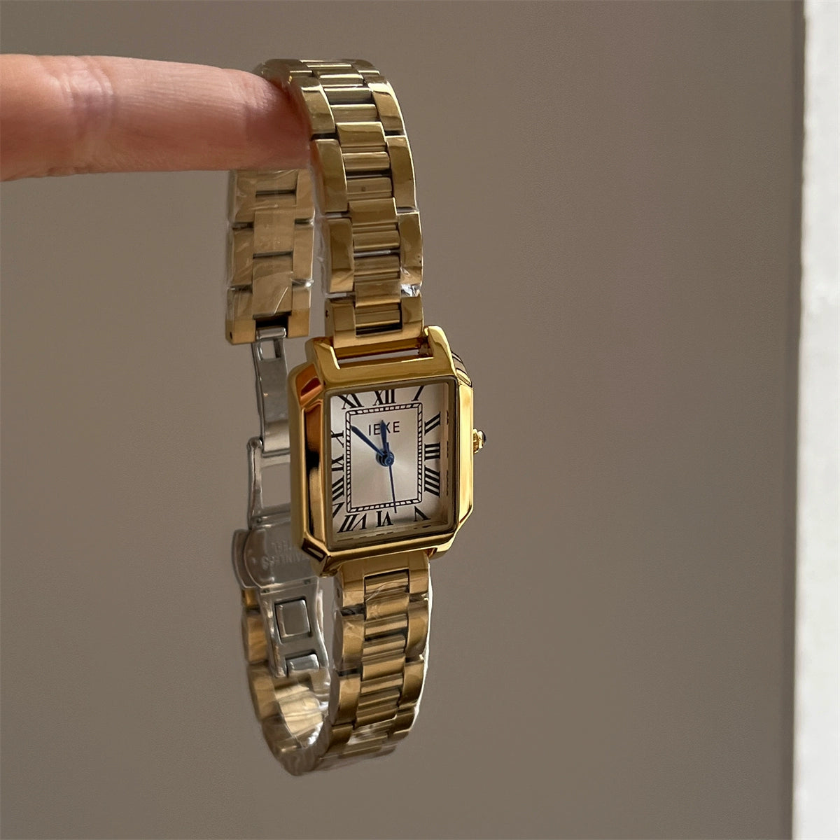 Madden Elegant Roman Square Watch - Gold Strap White Face [QTWAR904]