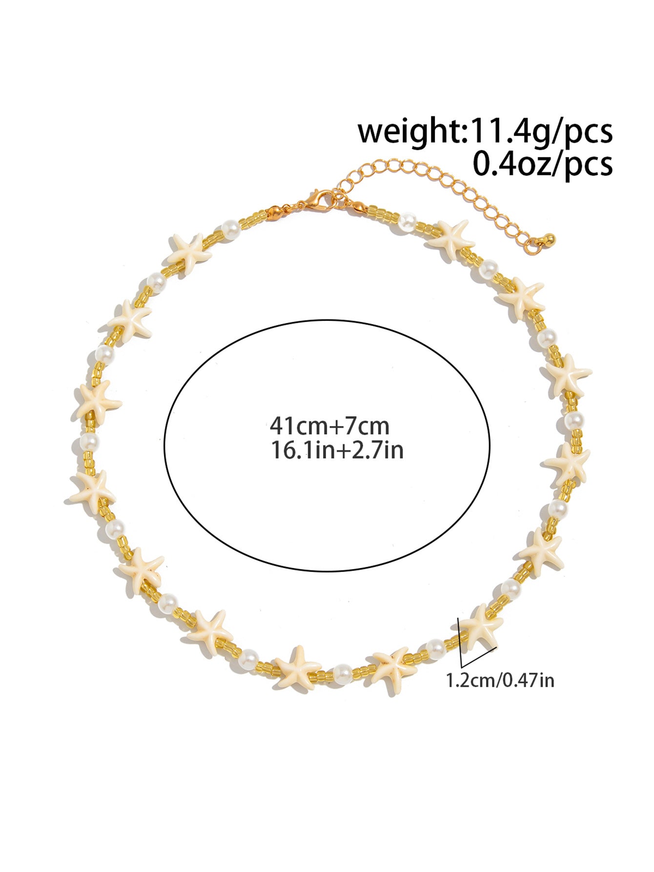 Paloma Gold Starfish Pearl Necklace - Gold [MYVZ4CJE]