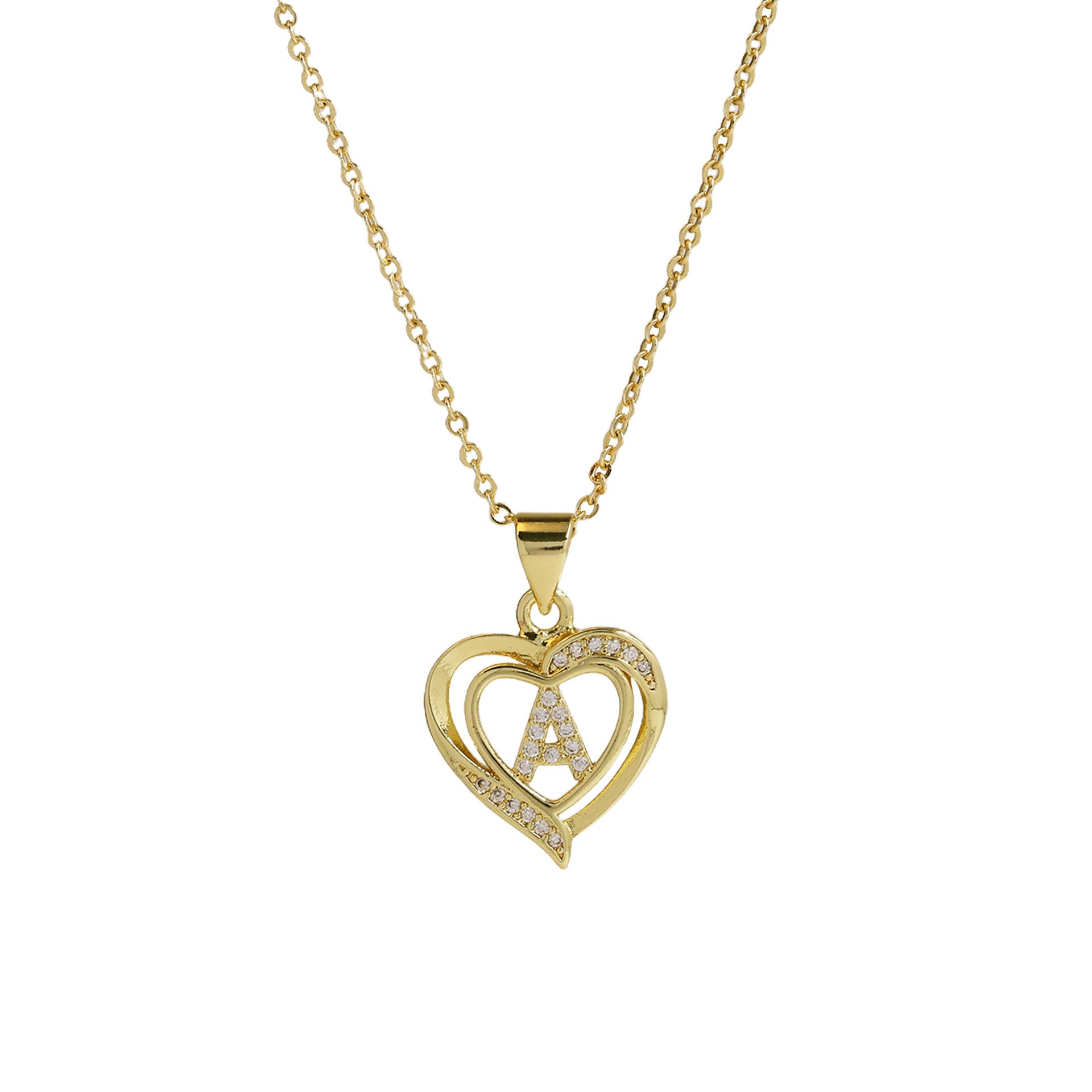 Kamarie Initial Heart Necklace - Necklace A [Y3ERHPXC]