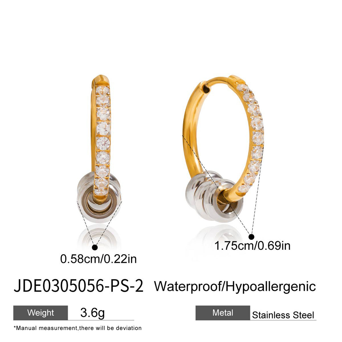 Karrington Diamond Circle Hoop Earrings - JDE0305056-PS-2 [GKV1XE0N]