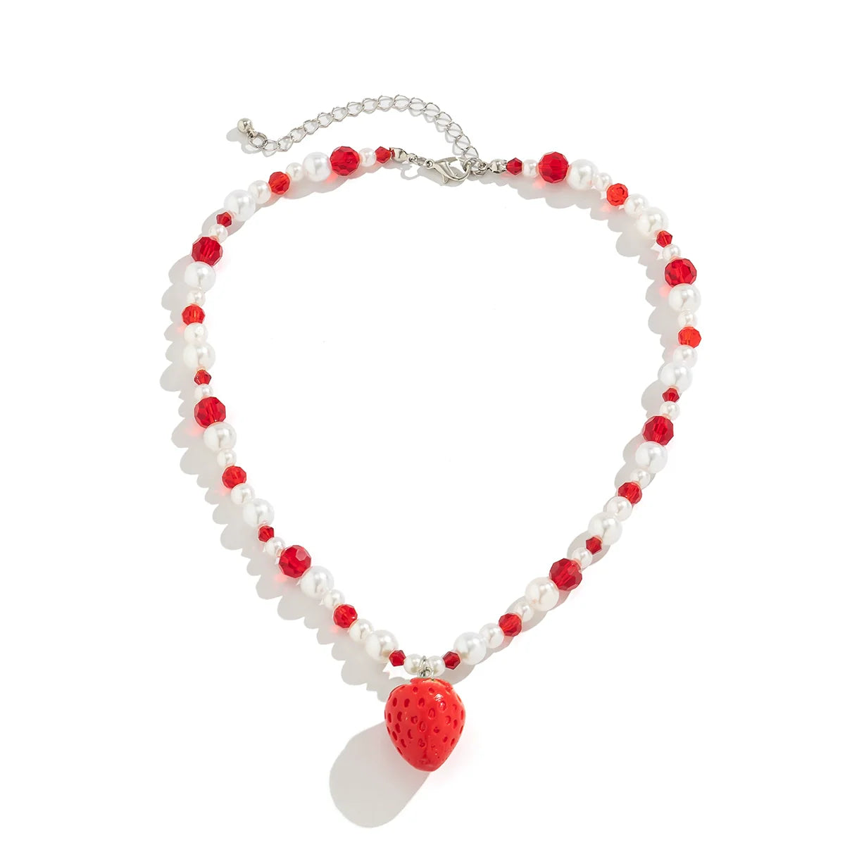 Kynslie Crystal Pearl Strawberry Necklace - Style Two