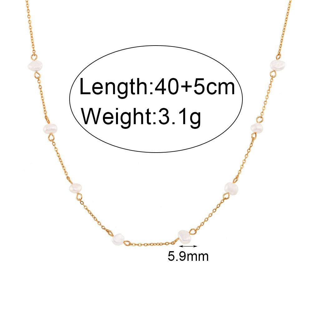 Siyona Freshwater Pearl Collection - Freshwater Pearl Chain Necklace [CDV5XFQD]
