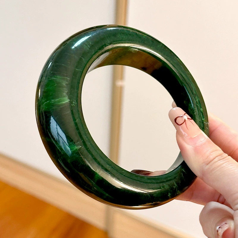 Laiba Sculptural Resin Bangle - Smoky Clear [VBOZK5EI]