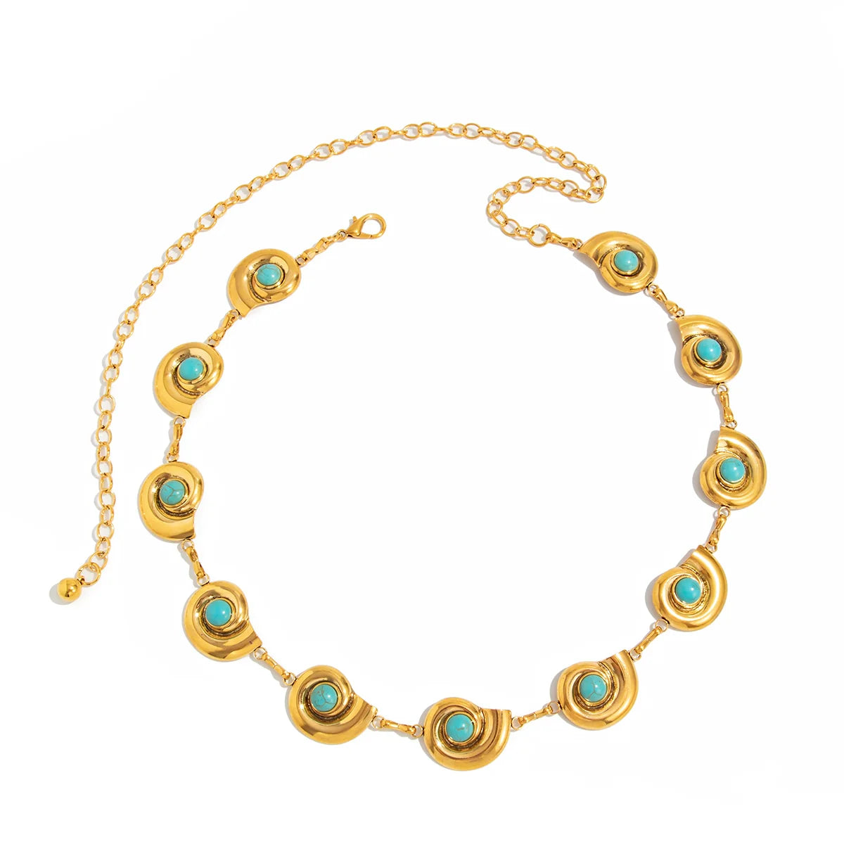 Kathalina Coastal Charm Chain - Conch Gold