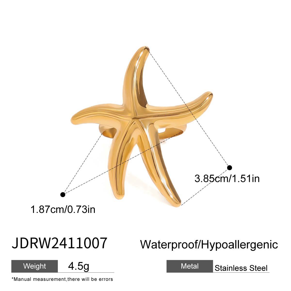 Bella Starfish Drop Earrings - JDRW2411007 [GMPR7WX8]