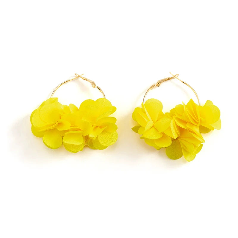 Neyla Delicate Floral Earrings - Yellow