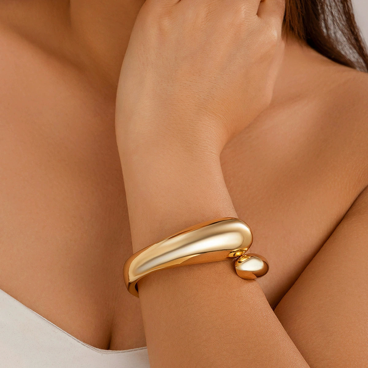 Aviah Geometric Choker Set - Bracelet Gold [W3QDYJCS]