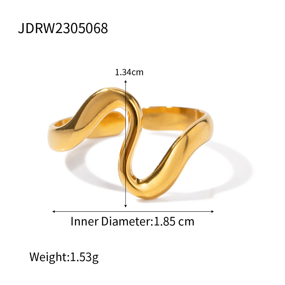 Ameena Minimalist Gold Ring - JDRW2305068 [K7PR6I5T]