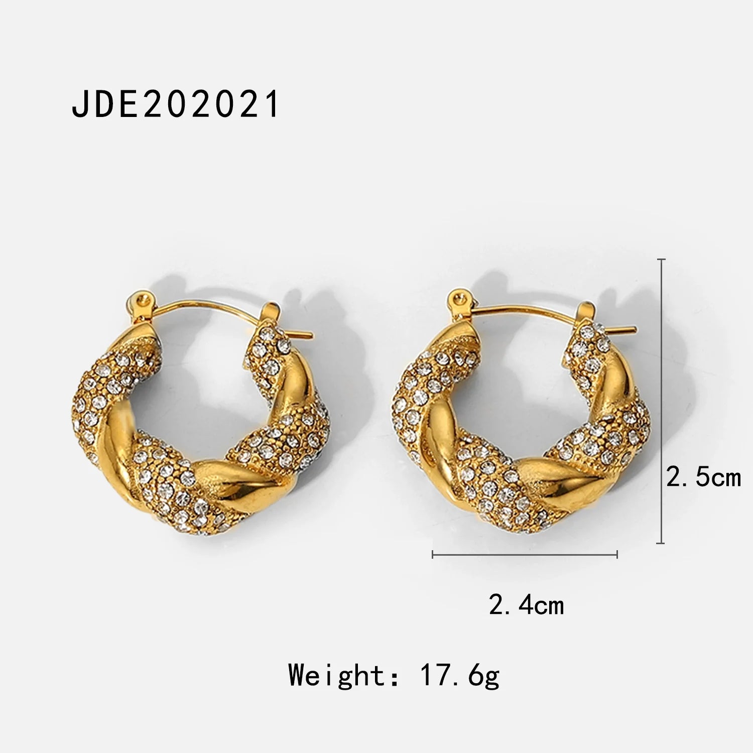 Ahlani Square Zirconia Hoop Earrings - Brilliant Zirconia