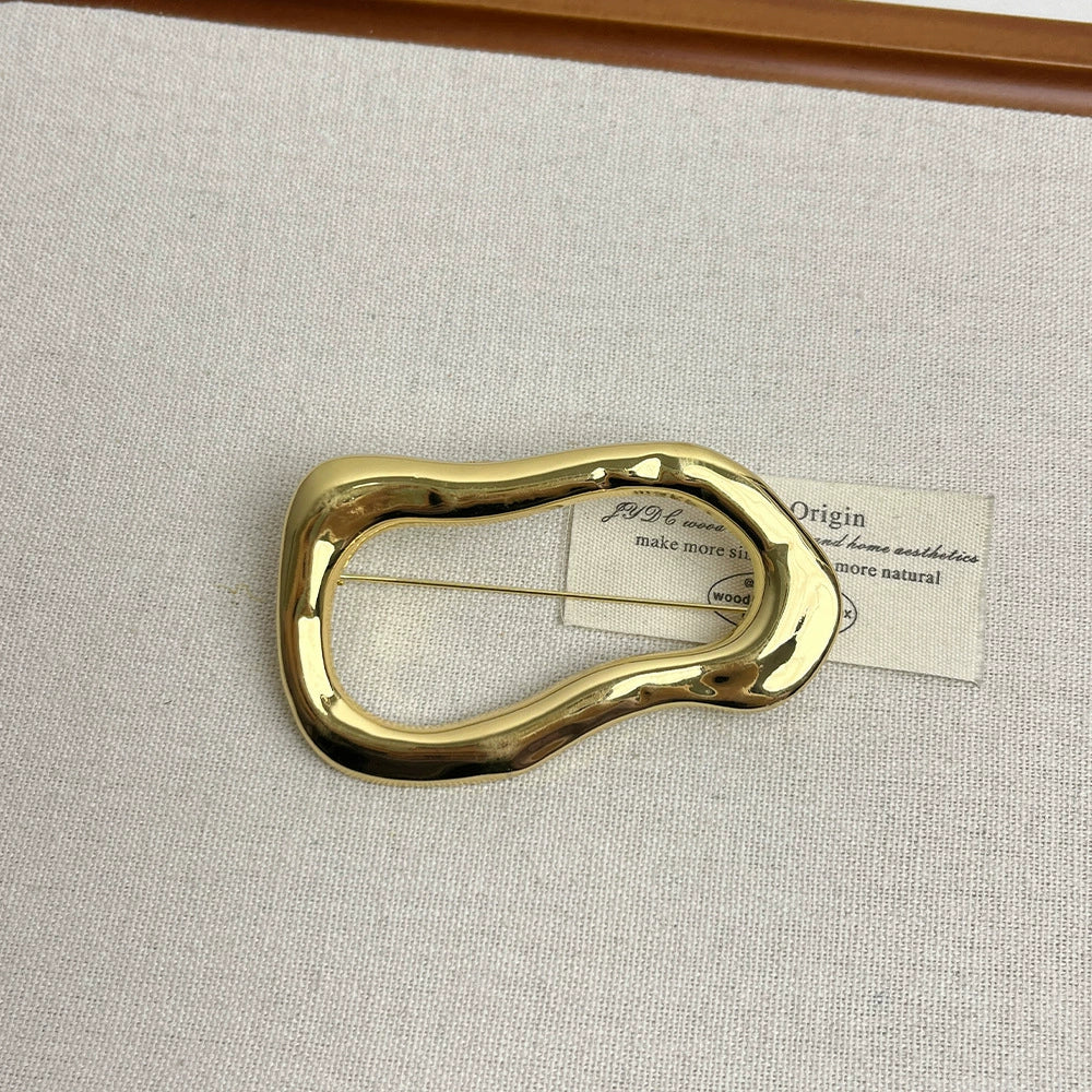 Kamri Asymmetrical Geometric Brooch - Gold [6TFBNV2C]
