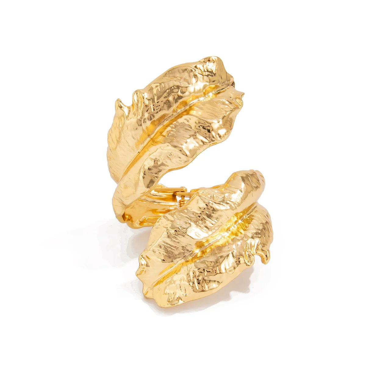 Callan Sculptural Leaf Bracelet - Gold