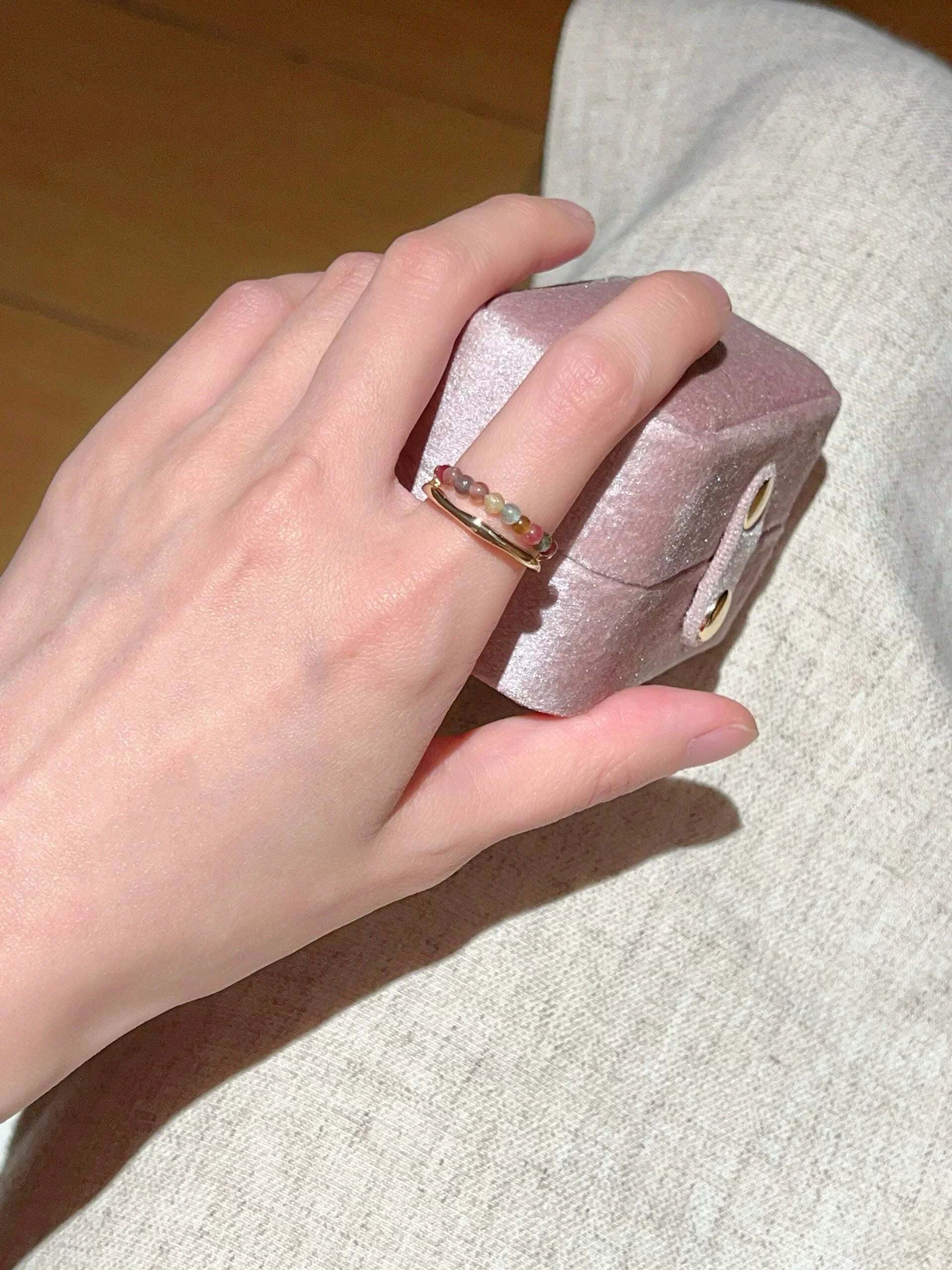 Alexys Butterfly Enamel Ring - Tourmaline Double Layer Ring