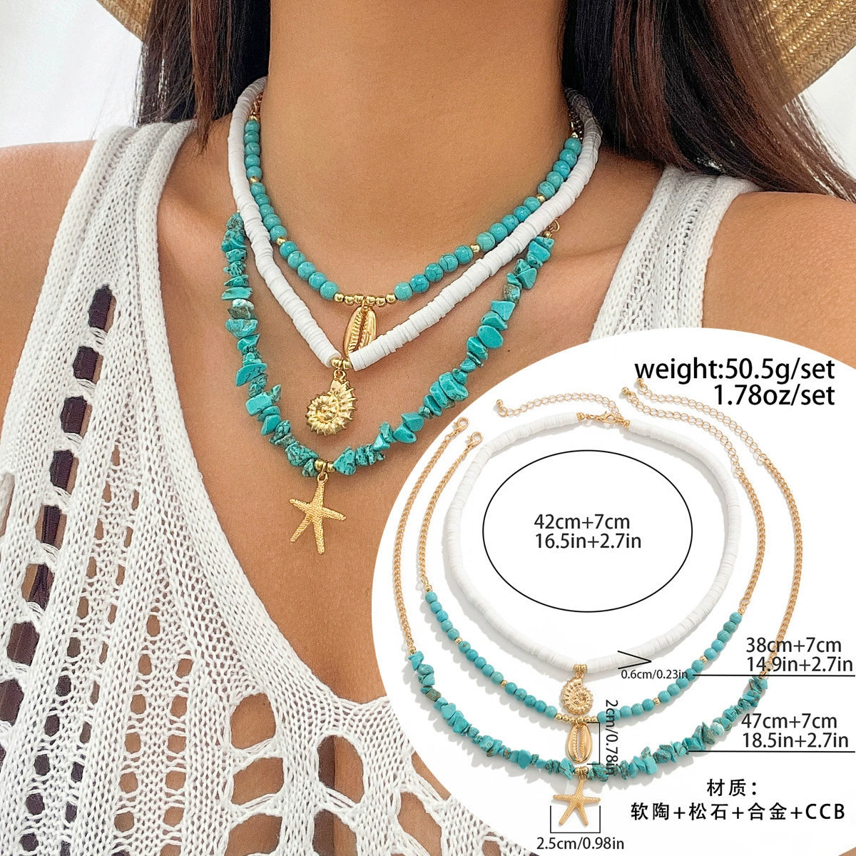 Jayde Oceanic Charm Necklace - 05 Gold Necklace [78U8A7VP]