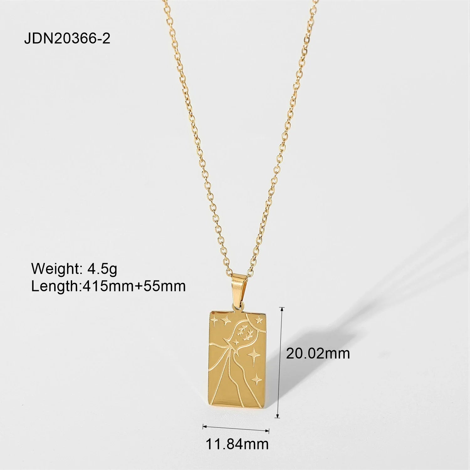 Syriah Gold Star Eye Necklace - JDN20366-2