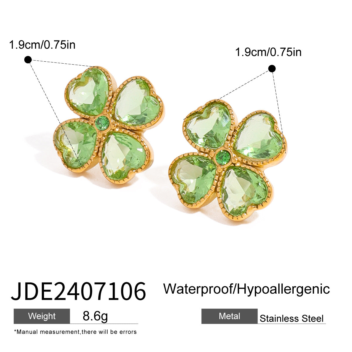 Meera Agate Stud Earrings - JDE2407106 [JTN9JYMO]