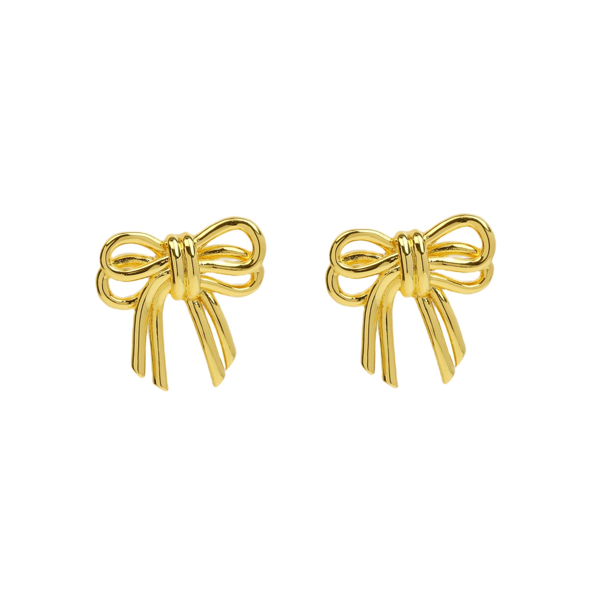 Ariyah Gold Pave Bow Earrings - FE240307 [O7AZT5VE]