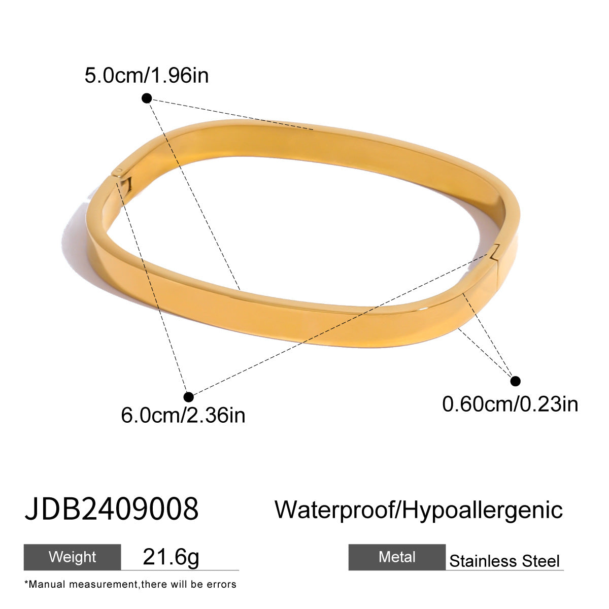 Dia Modern Buckle Cuffs - JDB2409008 [HI9T8E34]