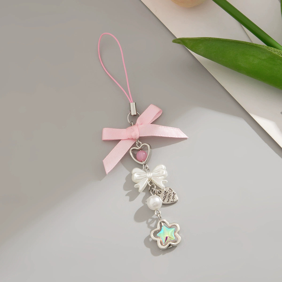 Thea Strawberry Blossom Charms - Silver-Tone Charm (Style 10) [CKQZYQVO]