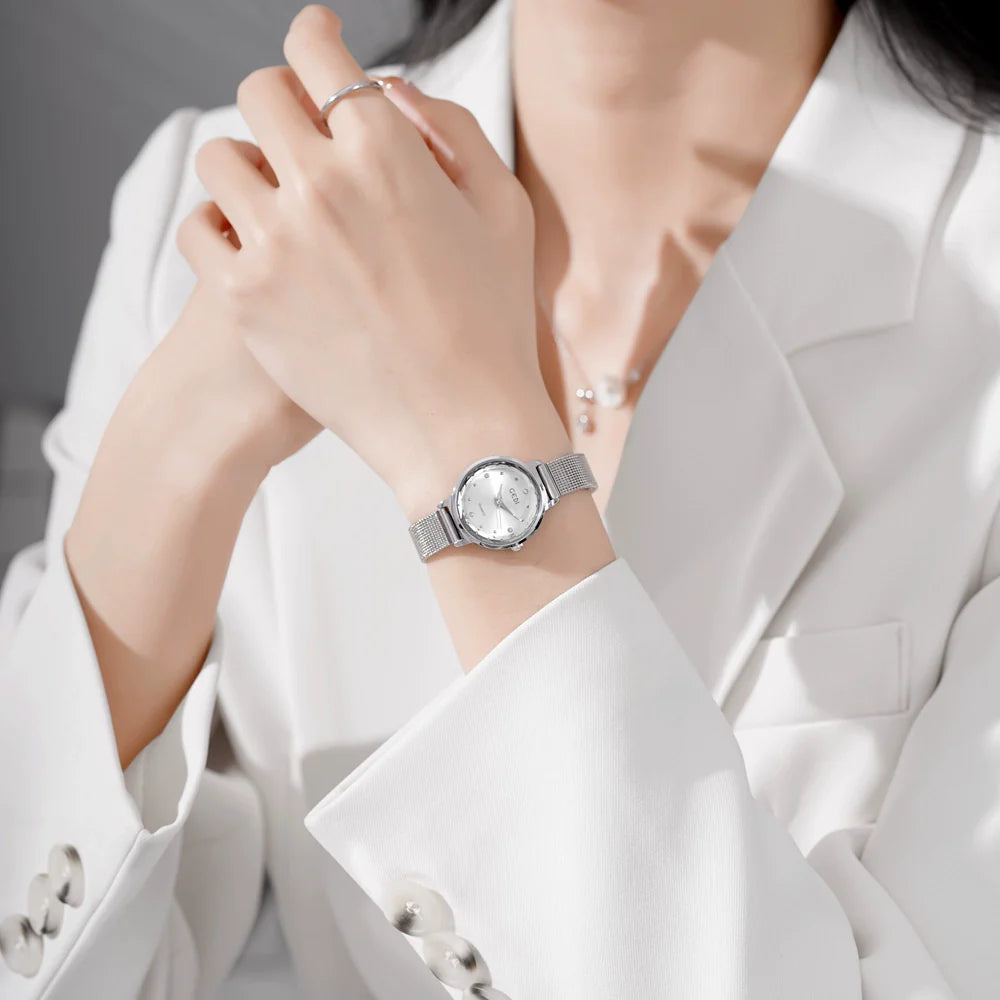 Joselynn Elegant Mesh Watch - Elegant Silver