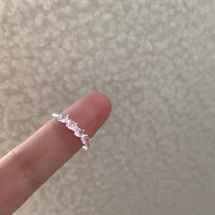 Journei Pink Zircon Flower Ring - undefined