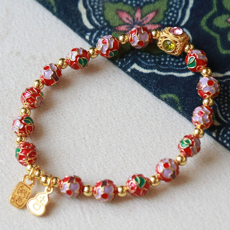 Ayaat Enamel Bloom Bracelet - Red Peony [R97JP8Q1]