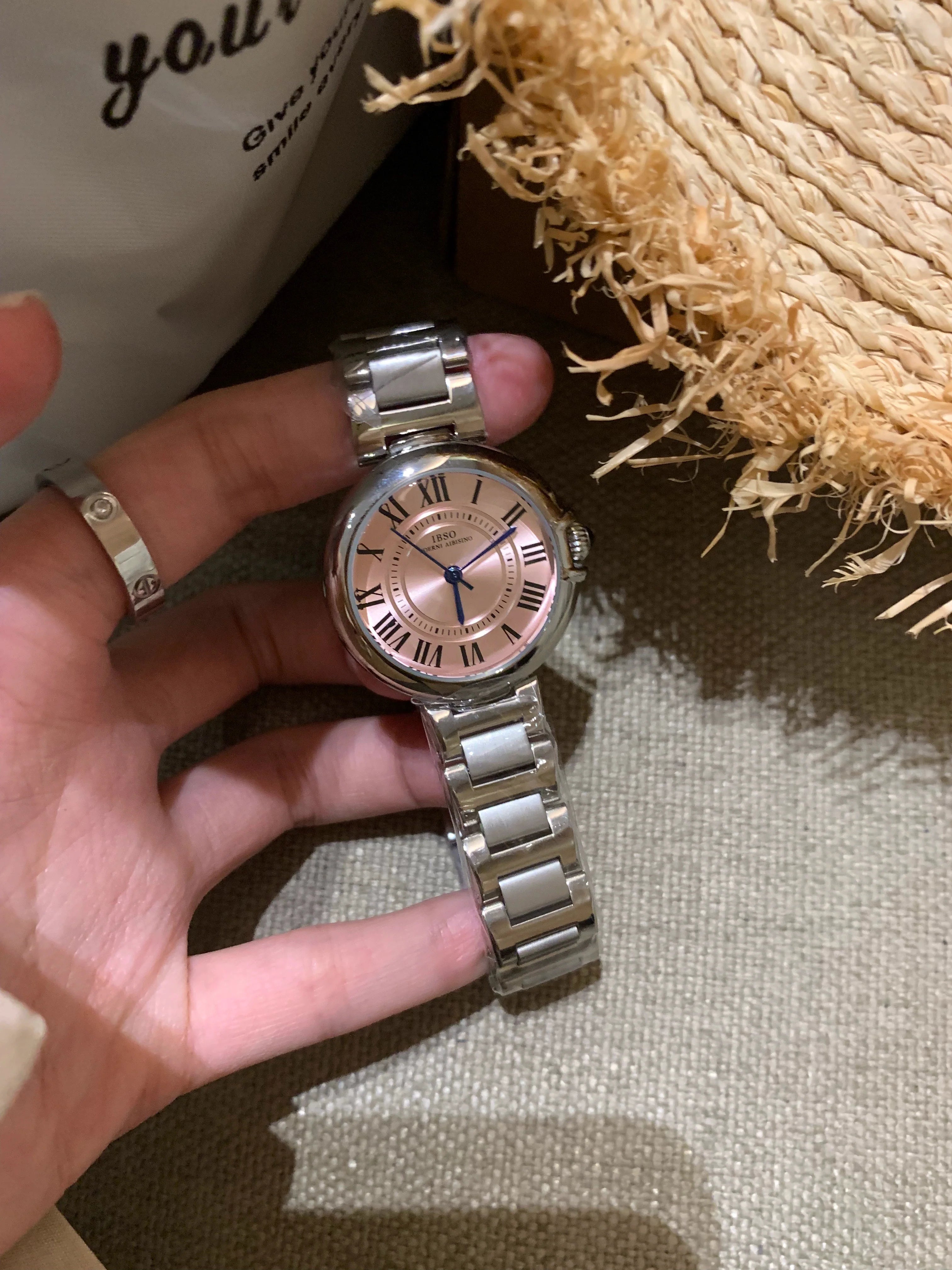 Huda Slim Steel Watch - Pink