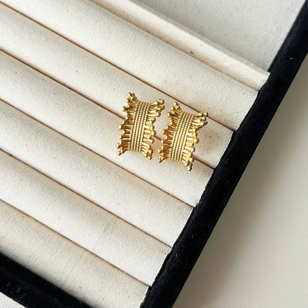 Melissa Braided Metal Earrings - Gold [WR63H89F]