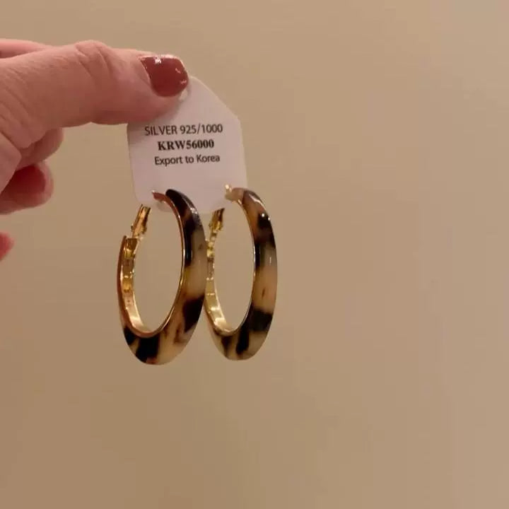 Yashika Leopard Hoop Earrings - Leopard Print Earrings