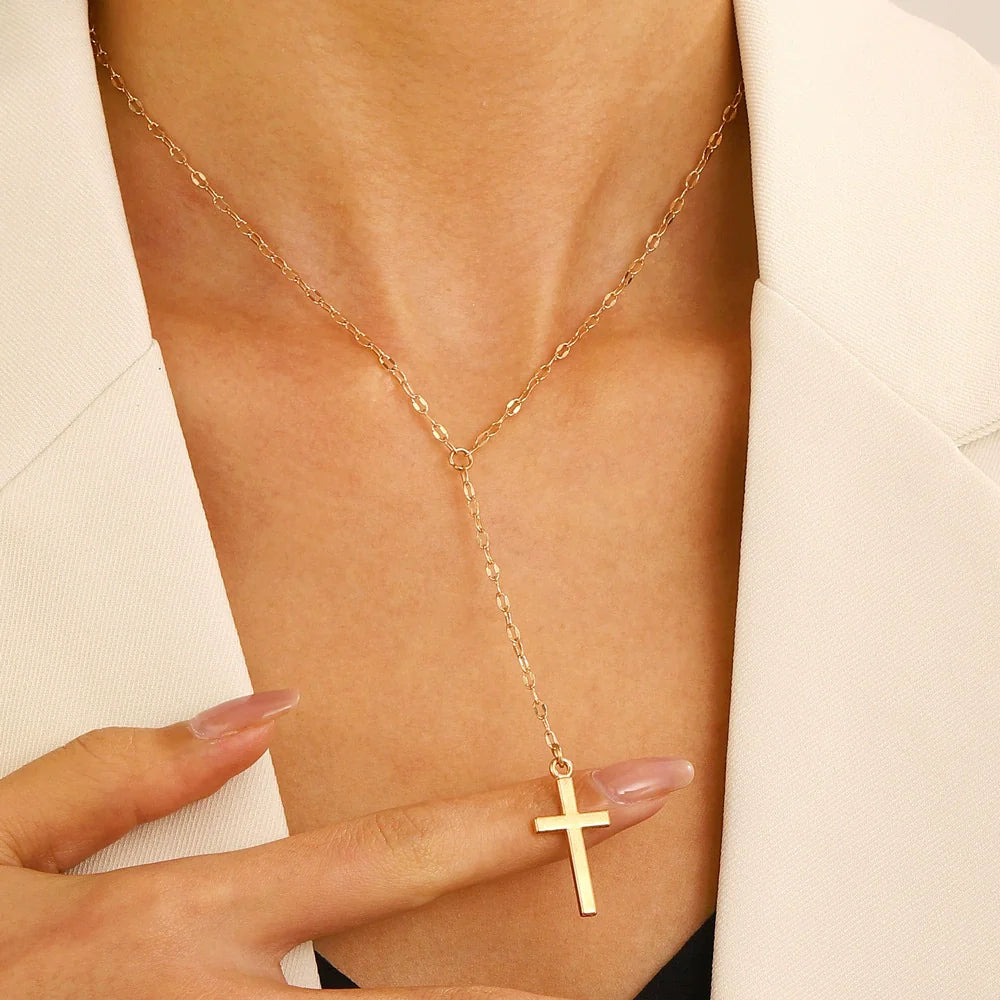 Dana Delicate Long Chain Necklace - Light Gold