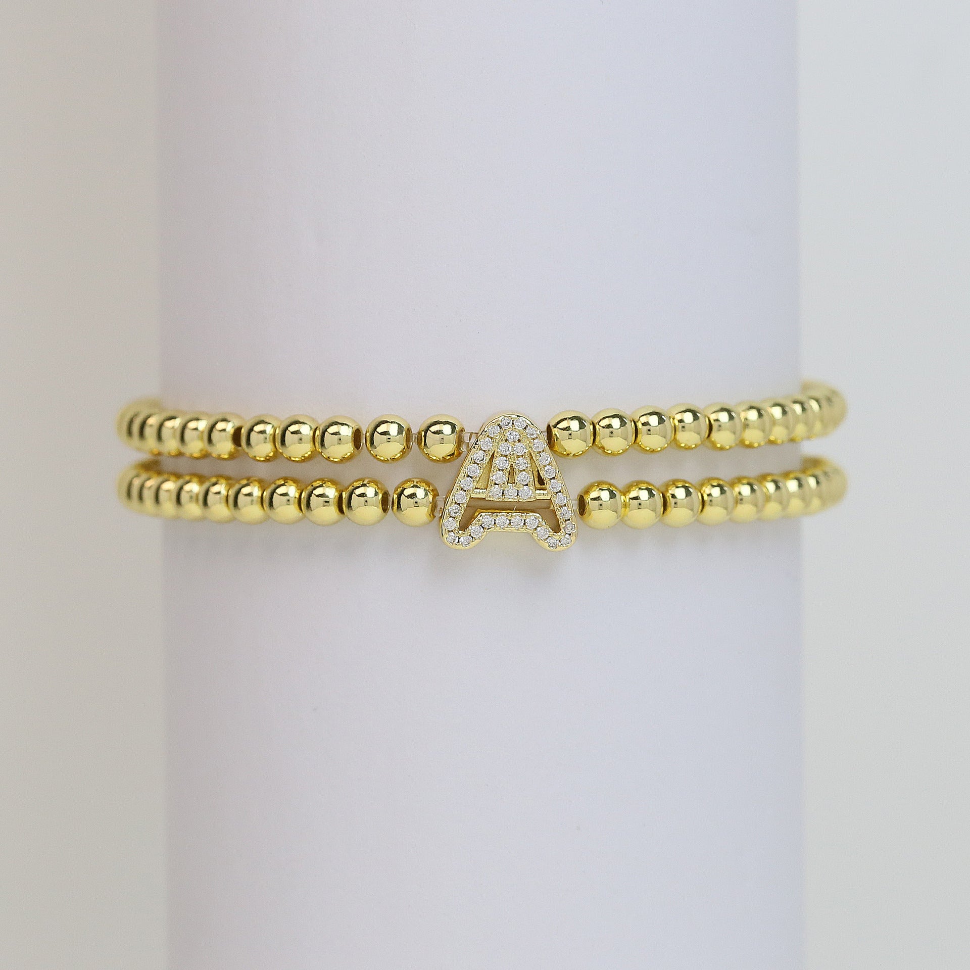 Alexandra Bubble Initial Bracelet - A [KF002GAK]