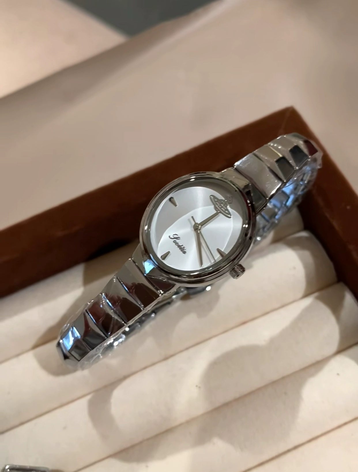 Emely Serpent Saturn Watch - Silver White Dial [59820AF4]