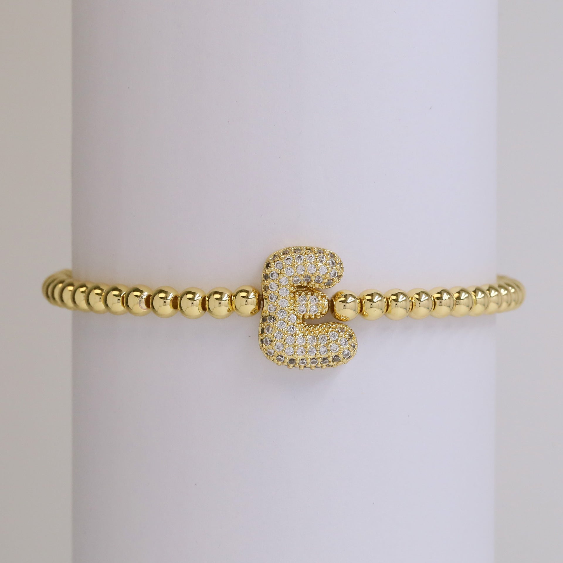Jenesis Bubble Letter Bracelet - E [O13XMMRO]