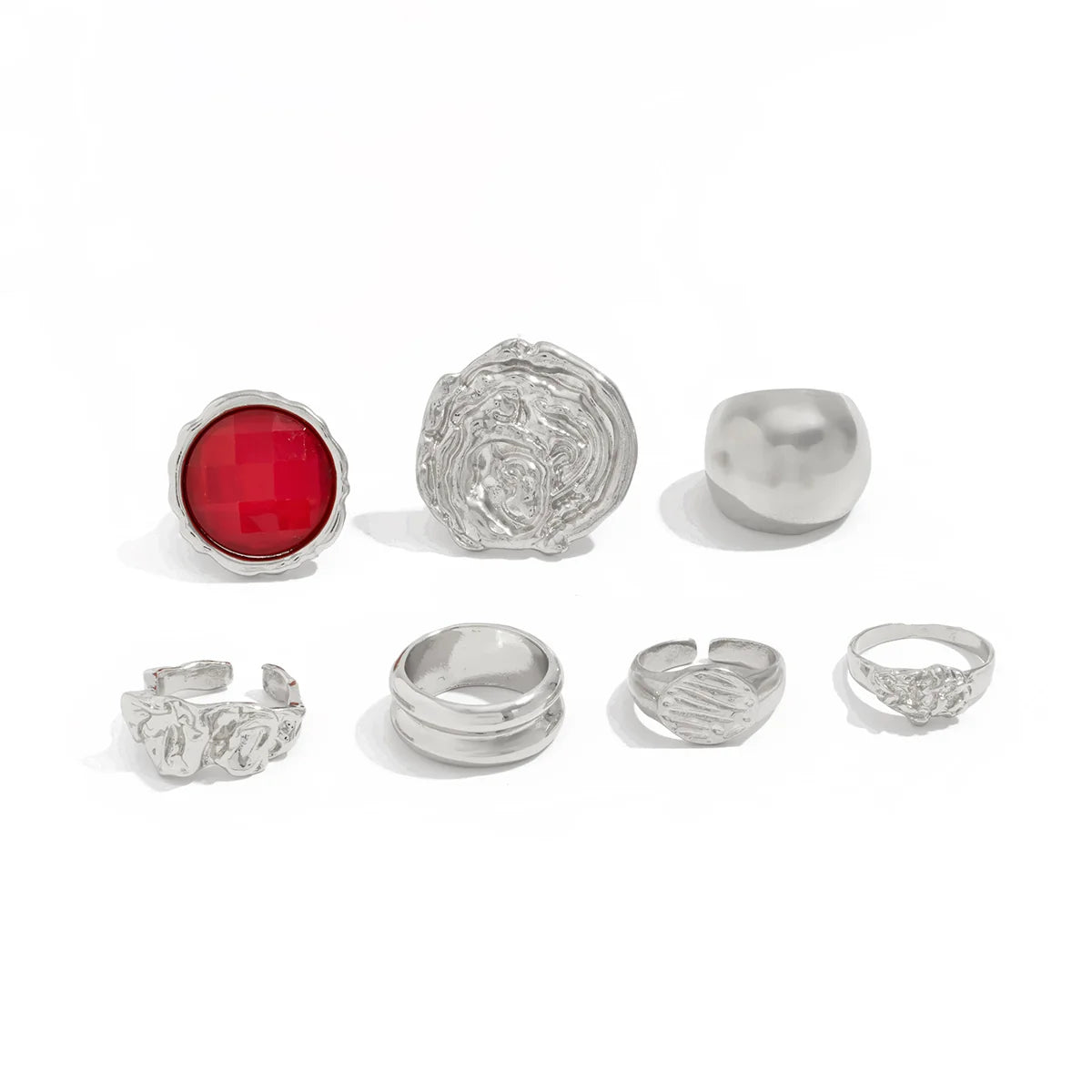 Niyah 7-Piece Ring Set - Silver