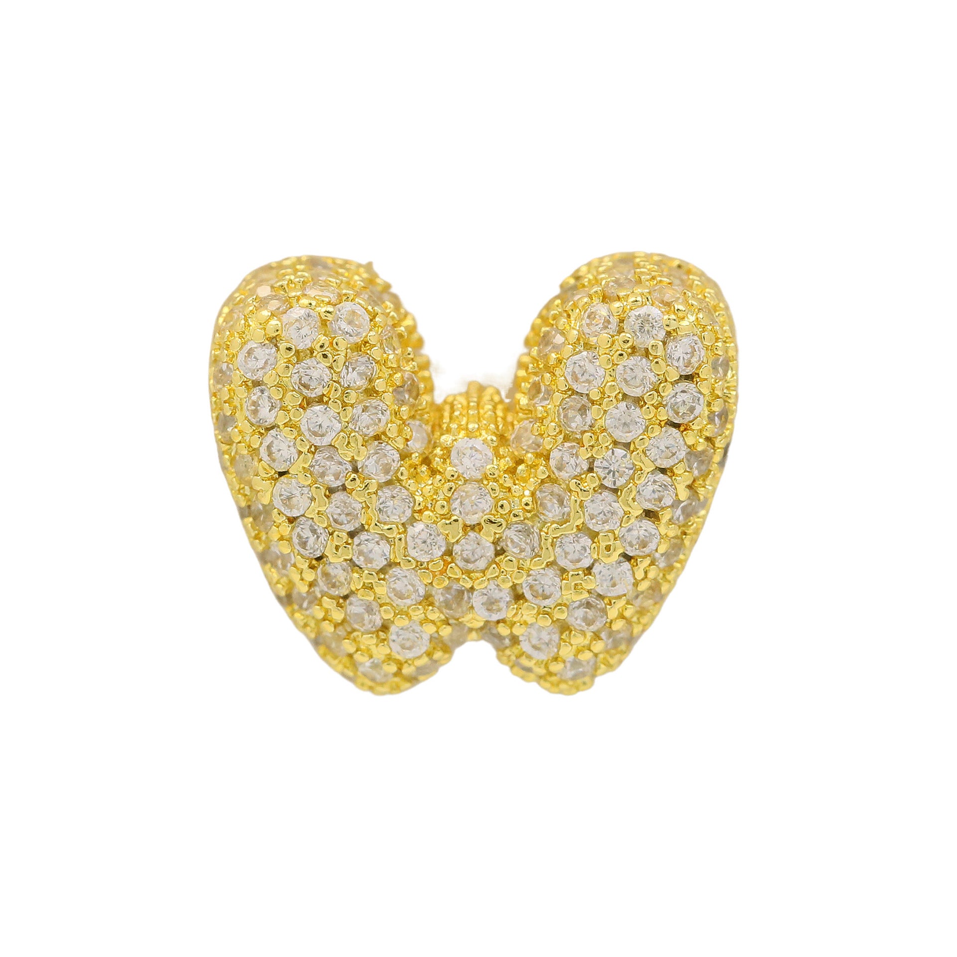 Jehlani Zircon Bubble Letter Necklace - Gold W Pendant [94CR39HM]