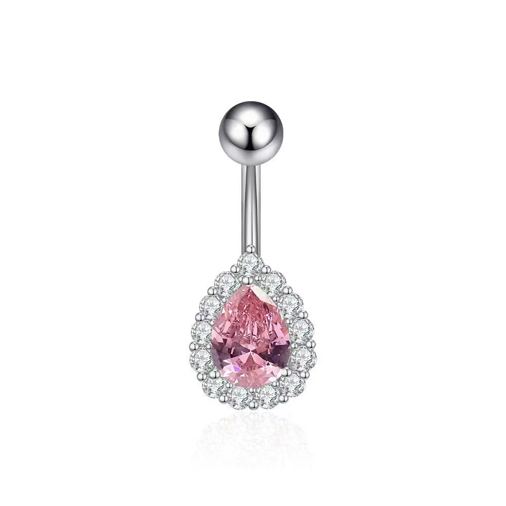 Yeva Angel Tear Navel Ring - Pink [6U09PSKK]